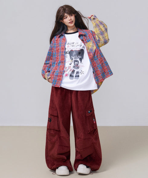 Vintage Check Contrast Shirt